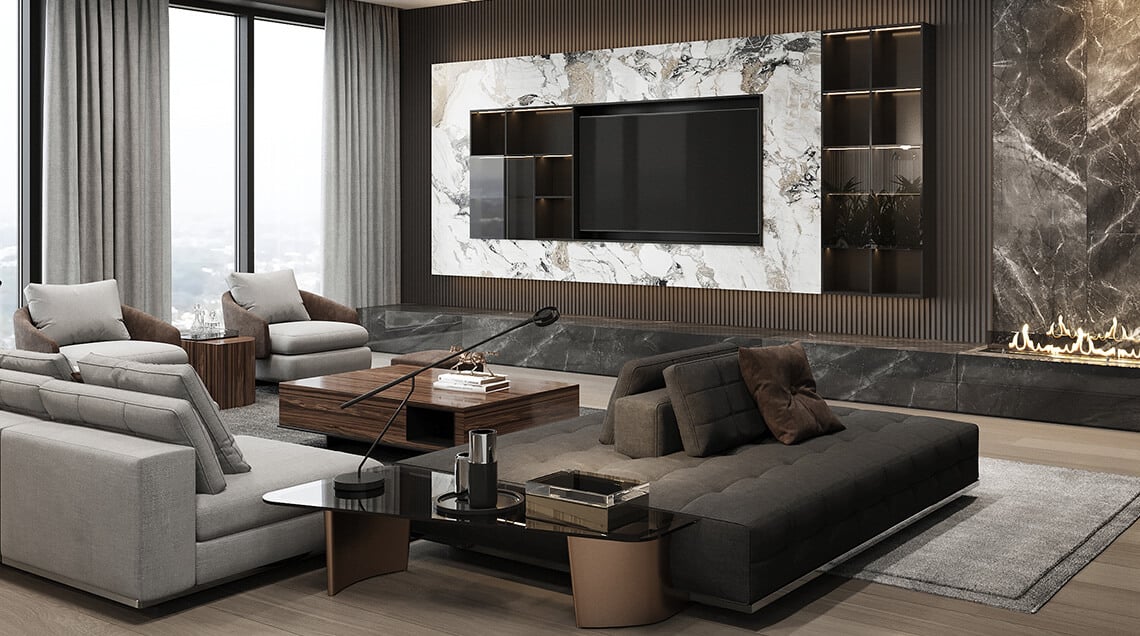 Penthouse living room