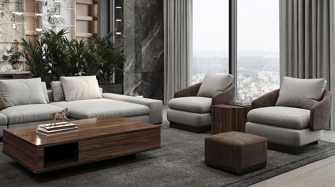 Penthouse living room