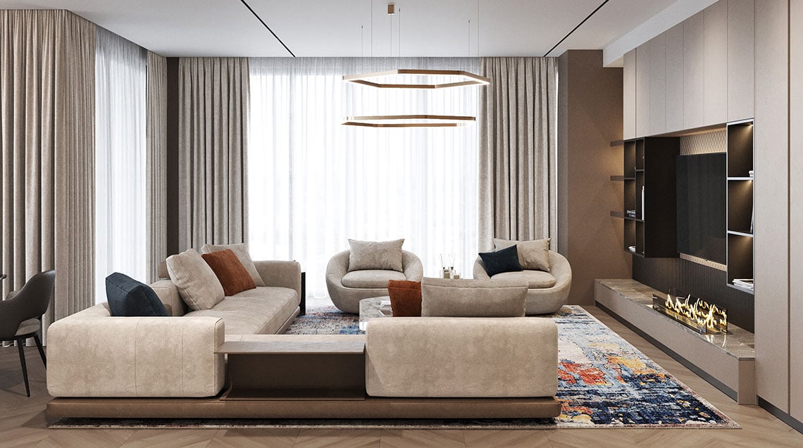 Sky Suites Sapphire living room