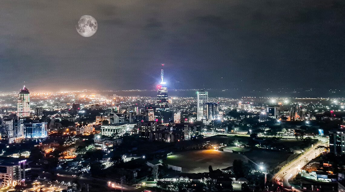 Nairobi skyline at night