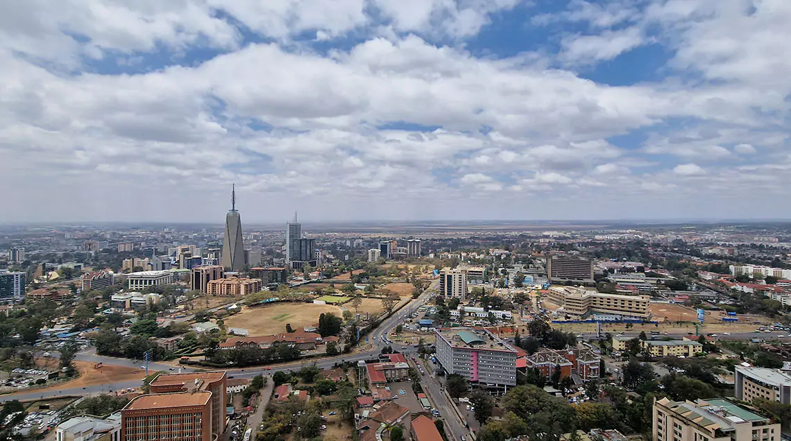 Nairobi CBD skyline seen from 88 Nairobi