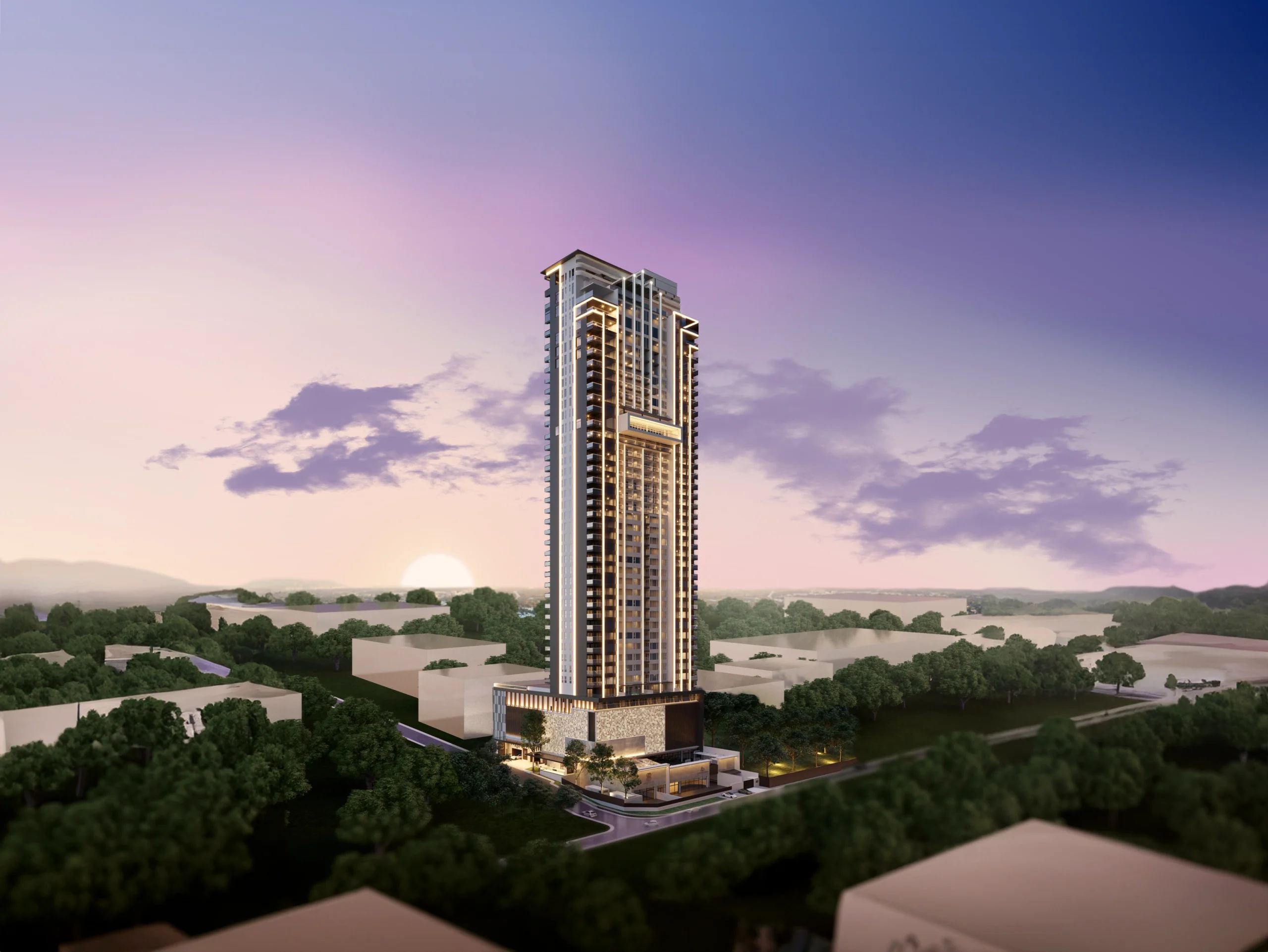 88 Nairobi tower at dusk